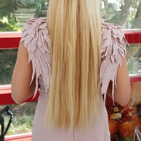 ANGEL WINGS Sky Blue Or Blush Pink Romper - Picture 2 of 4